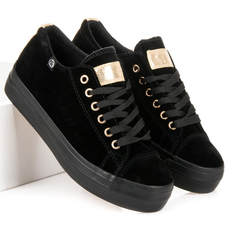 Tony Velor Sneakers On The Platform black 1