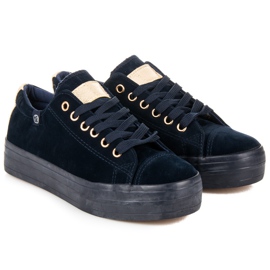 Tony Velor Sneakers On The Platform blue 2