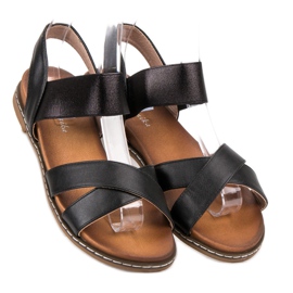 Mannika Black Sandals With An Eraser 1