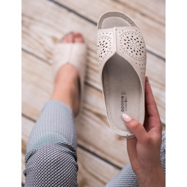 Goodin Openwork Slippers brown 2