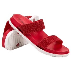 Bello Star Shiny Slippers red 1