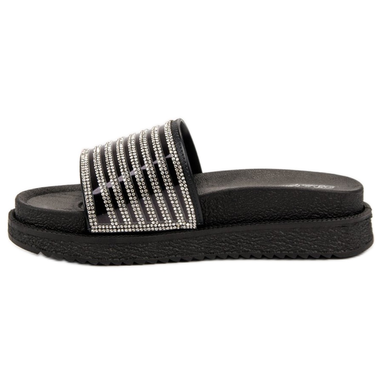 Bello Star Slippers With Crystals black 1