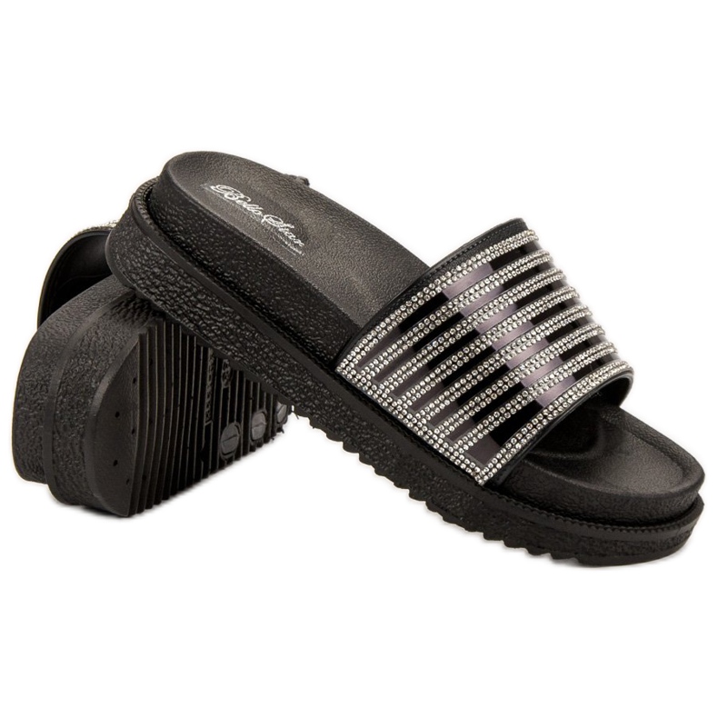 Bello Star Slippers With Crystals black 2