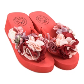 Fama Foam wedge flip-flops red 1