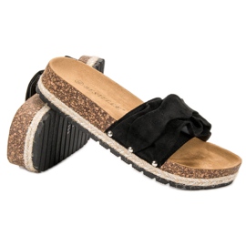 Bestelle Slippers With Frill black 1