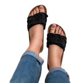 Bestelle Slippers With Frill black 2