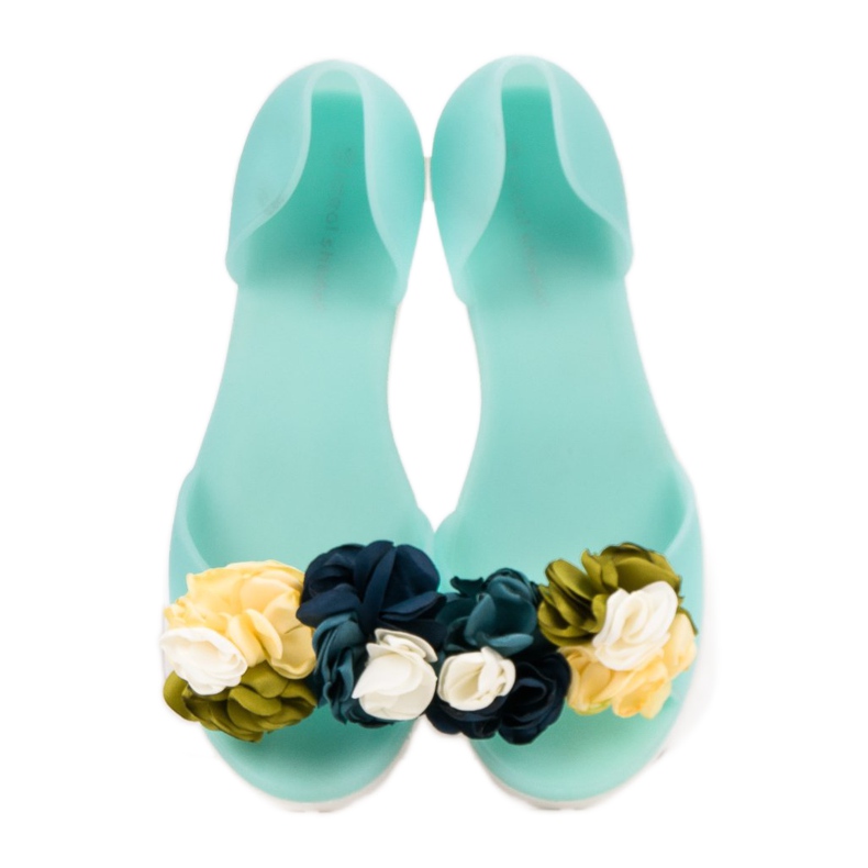 Ideal Shoes Meliski With Flowers green 1