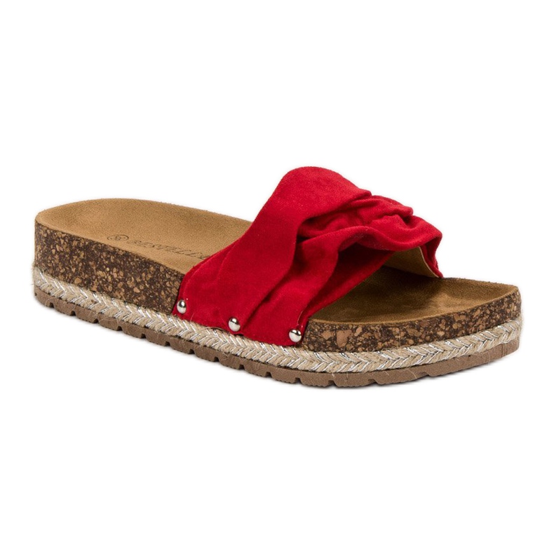 Bestelle Slippers With Frill red 1