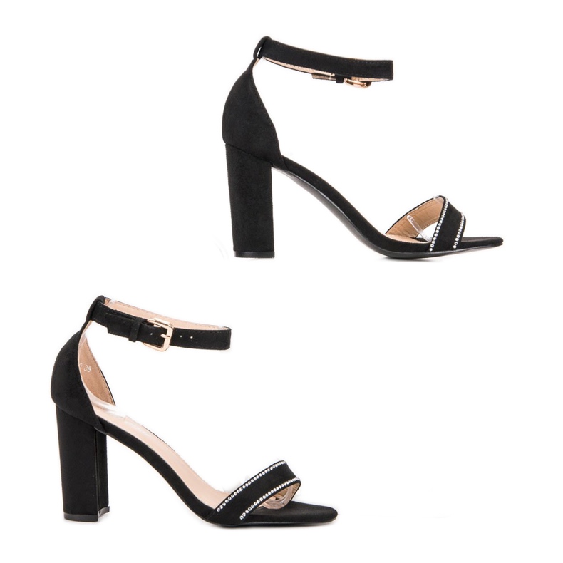 Abloom Sandals With Crystals black 1