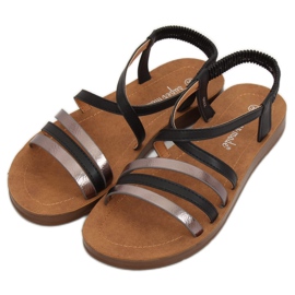 Black women's sandals 2220 Black 1