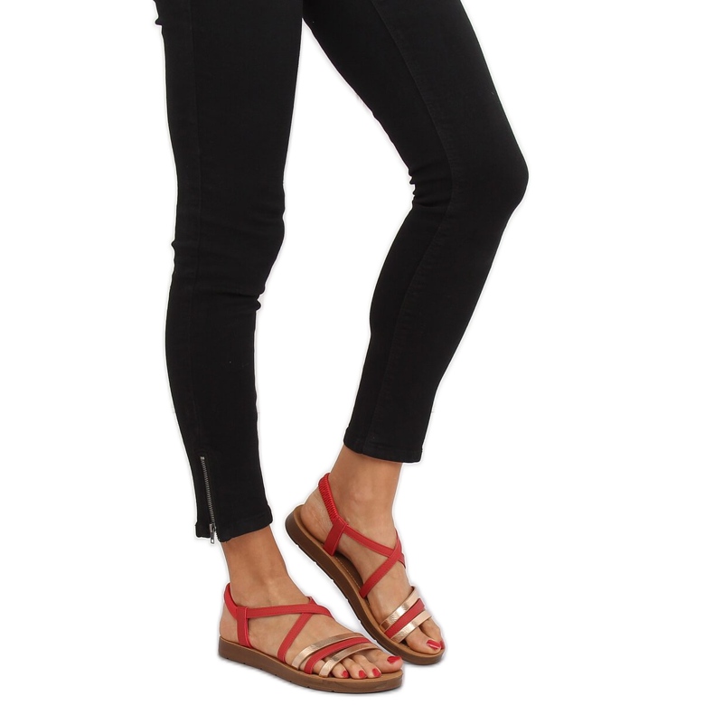 Red women's sandals 2220 Red 2