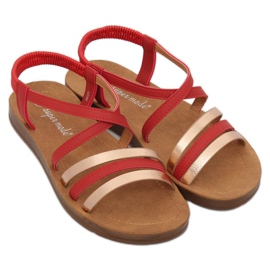 Red women's sandals 2220 Red 1