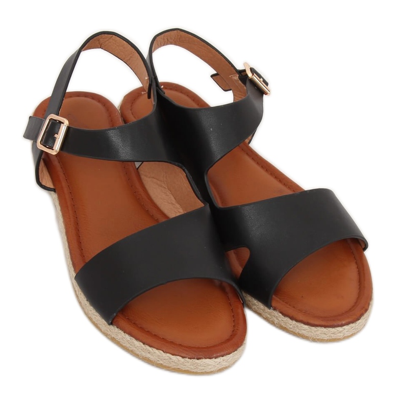 Black women's sandals H-7 Black 2