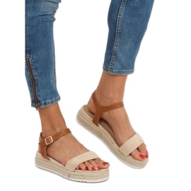 Beige espadrilles sandals Y-8224 Beige 1