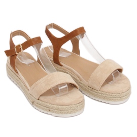 Beige espadrilles sandals Y-8224 Beige 2