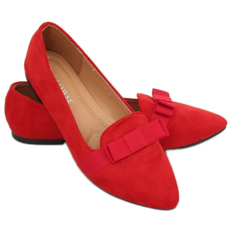 Red women's ballerinas 8F59 Red 1