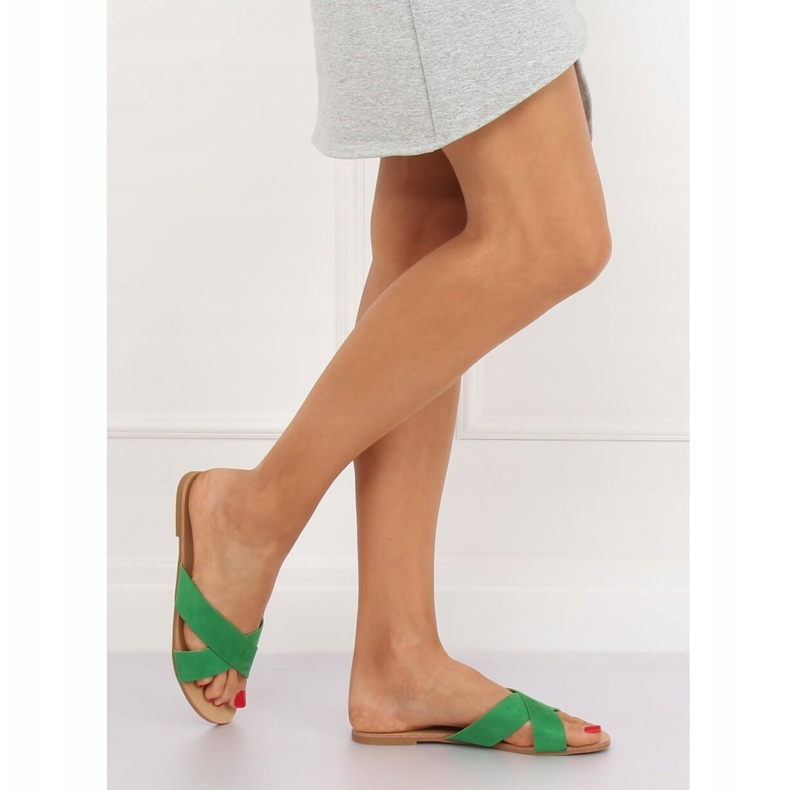 Green women's green slippers 930 Green 2 Green women's green slippers 930 Green 2