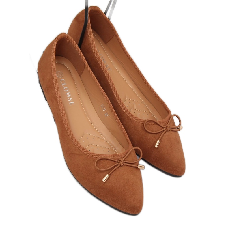 Ballerinas with almond toe caps camel 8F58 Camel brown 1