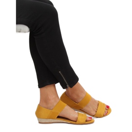 Yellow espadrilles sandals 9R71 Yellow 2