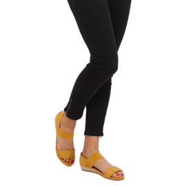 Yellow espadrilles sandals 9R71 Yellow 1
