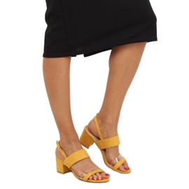Yellow high-heeled sandals 660-1 / SA-2 Yellow 1