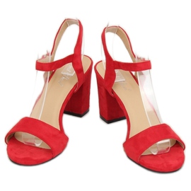 Red sandals on the post FH-3M25 Red 1