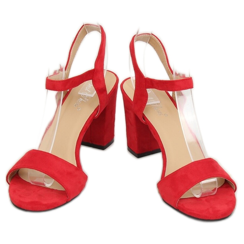 Red sandals on the post FH-3M25 Red 1