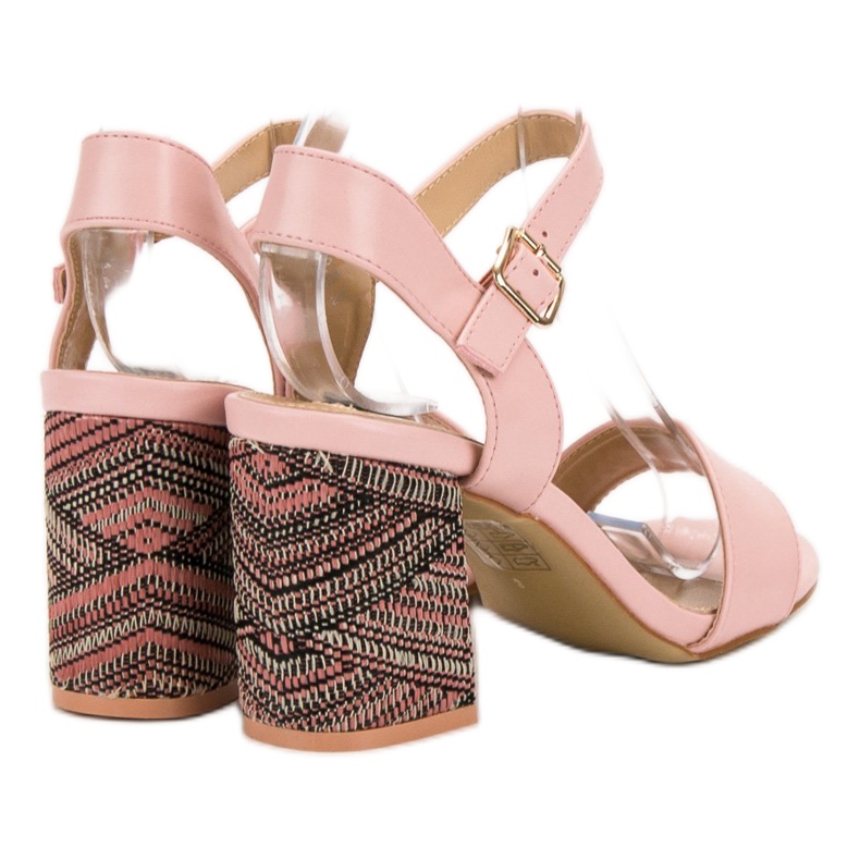 SDS Sandals With Decorative Heel pink 2
