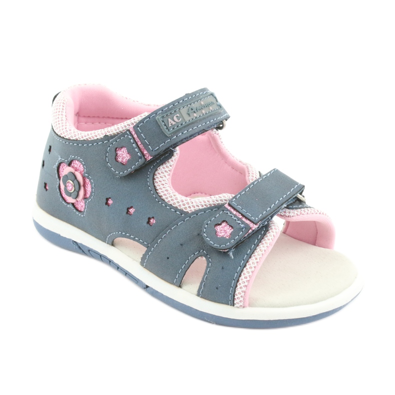 American Club DR20 denim girls' sandals blue pink 1 American Club DR20 denim girls' sandals blue pink 1