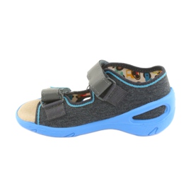 Befado children's shoes pu 065P125 blue grey 2 Befado children's shoes pu 065P125 blue grey 2