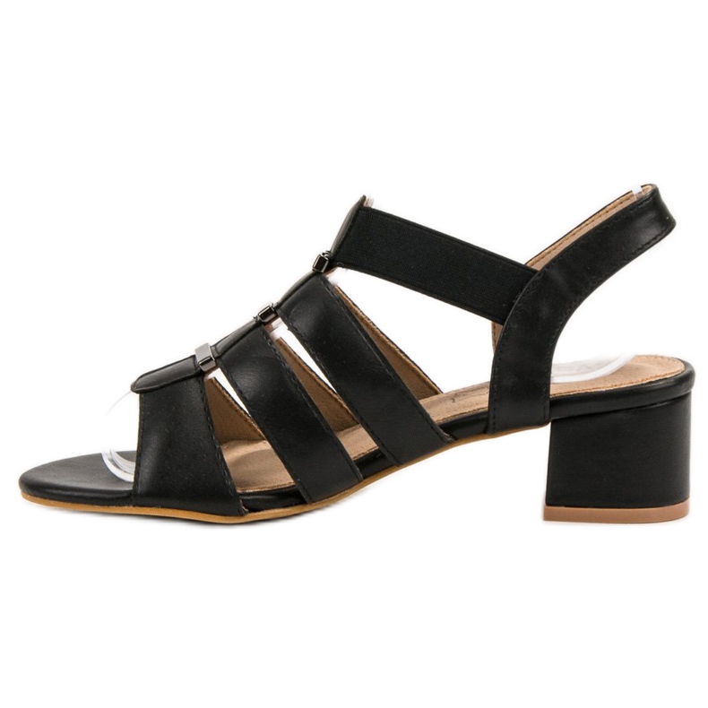 Evento Slip-on high-heeled sandals black 1