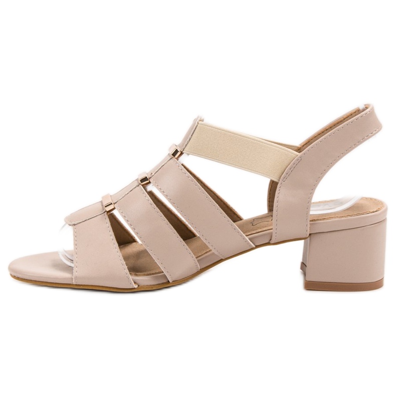 Evento Slip-on high-heeled sandals brown 1