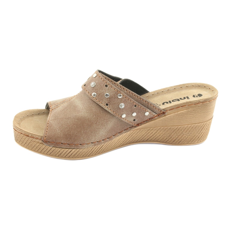 Women's wedge Inblu OS007 brown 2