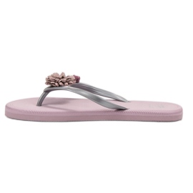 Ax Boxing Flip-Flops With Flowers violet 1
