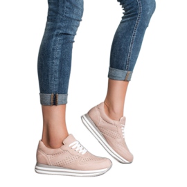 Kylie Sport shoes made of eco leather pink 1