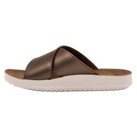 SHELOVET Eco Leather Slippers brown 1 SHELOVET Eco Leather Slippers brown 1