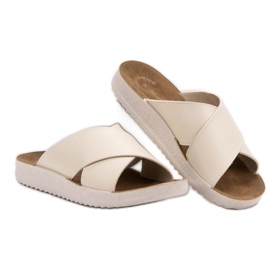 SHELOVET Eco Leather Slippers brown 1 SHELOVET Eco Leather Slippers brown 1