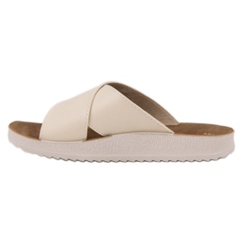 SHELOVET Eco Leather Slippers brown 2 SHELOVET Eco Leather Slippers brown 2