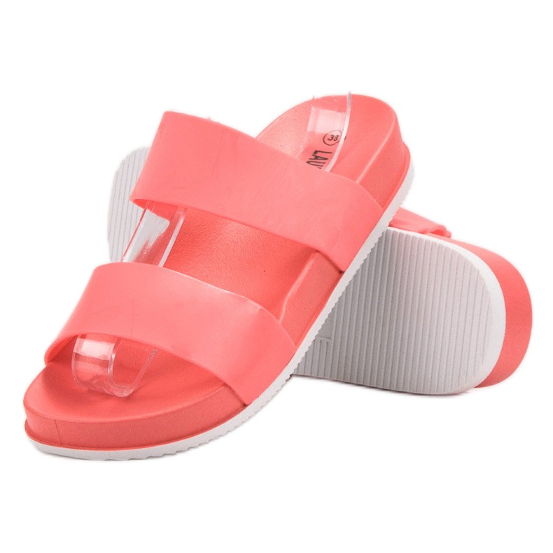 Laura Mode Coral Rubber Slippers red 1