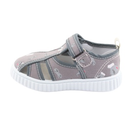 American Club gray children's shoes with Velcro TEN 27/19 white grey 2