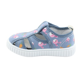 American Club children's shoes with velcro blue TEN 32/19 white pink 2
