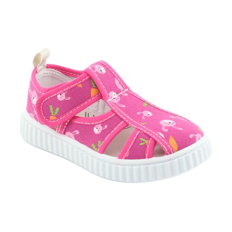American Club children's shoes with velcro pink TEN 32/19 white 1