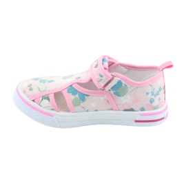 American Club American shoes children's shoes Velcro leather insole white blue pink green 2