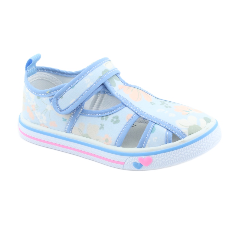 American Club children's shoes velcro blue TEN 27/19 white green 1 American Club children's shoes velcro blue TEN 27/19 white green 1