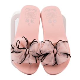 Best Shoes Foam Slippers With A Bow pink 1