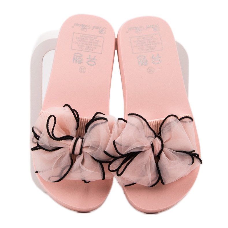 Best Shoes Foam Slippers With A Bow pink 1