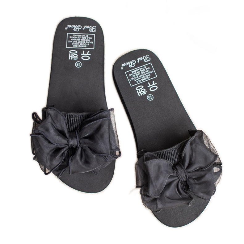 Best Shoes Foam Slippers With A Bow black 2