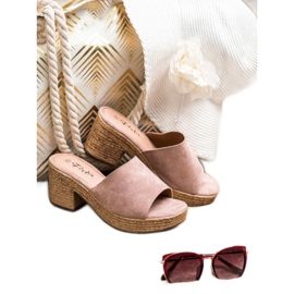 Flyfor Light Slippers On The Post pink 2