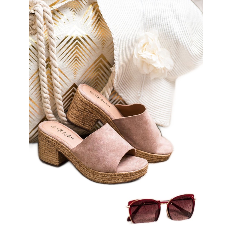 Flyfor Light Slippers On The Post pink 2