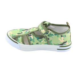 American Club children's shoes with velcro green camo TEN 27/19 brown grey 2